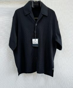 1v24ssMonogram皱感老花衬衫