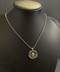 925纯银骷髅圆牌套链