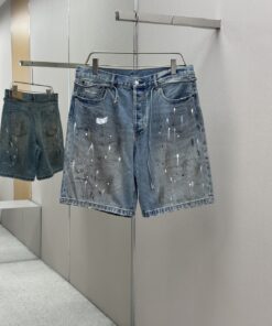 Acne Studios 泼墨做旧牛仔短