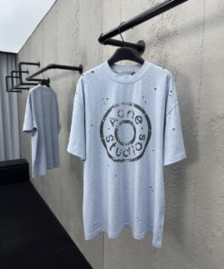 AcneStudios印花破洞短袖工_8318