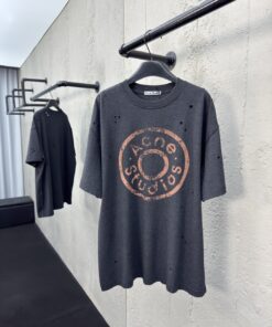 AcneStudios印花破洞短袖工