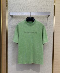 ACNE烫钻徽标圆领短袖T恤正