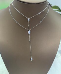 A家Monaco双层Y形垂坠椭圆形可调