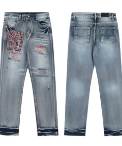 AMIRI贴布刺绣牛仔裤长_13660(4)