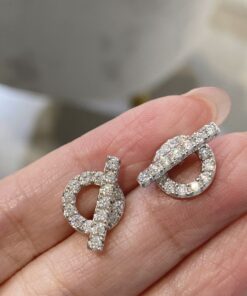 爱马仕猪鼻子耳钉 斜杠finesse满