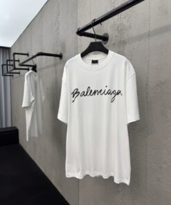 Balenciaga草写签名字母短袖