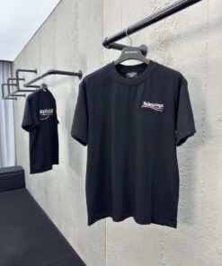 Balenciaga可乐波浪刺绣短袖