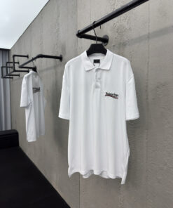 Balenciaga可乐刺绣字母POLO衫