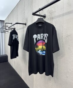 Balenciaga落日余晖印花短袖_798