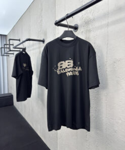 Balenciaga泼墨字母印花短袖_852