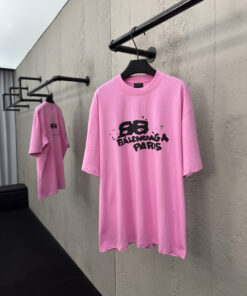 Balenciaga泼墨字母印花短袖