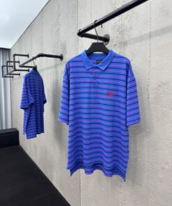 Balenciaga条纹刺绣POLO衫工_779