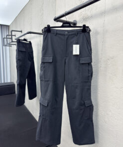 Balenciaga字母刺绣口袋工装裤