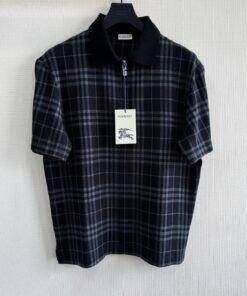 bbr25ss格纹Polo短袖棉质混纺