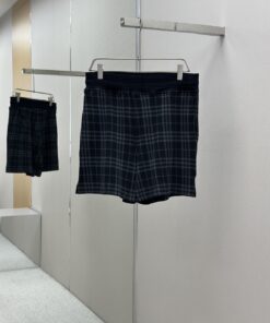 BBR 格纹弹力棉质混纺短裤