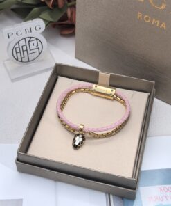 宝格丽双圈蛇手绳  粉色版本：_12373