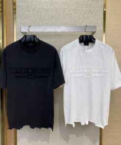 BICG巴黎世家贴布刺绣做旧短袖T