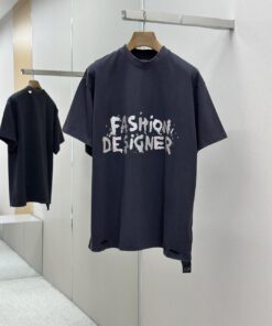 BLCG巴黎粉沙金印花做旧短袖