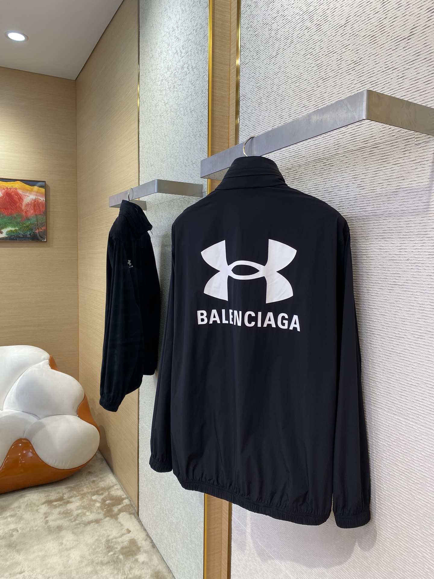 BLCG巴黎世家安德玛联名尼龙夹克 - 图片 6