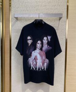 BLCG巴黎世家卡戴珊人像短袖T恤