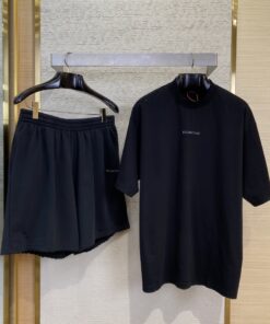 BLCG巴黎世家烫钻短袖短裤套装