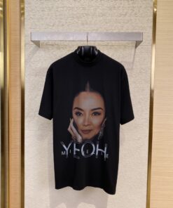 BLCG巴黎世家做旧破洞人物肖像印