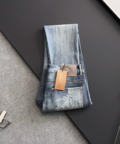 Bur2025Ss新季牛仔裤重工水