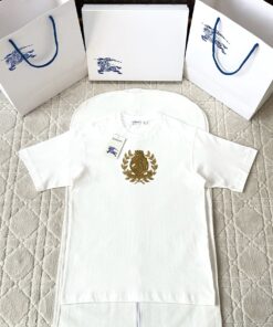 Burberry2025SS金叶徽标圆领短