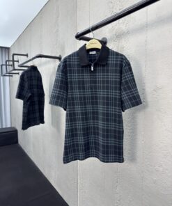 BURBERRY格纹弹力棉质混纺POLO
