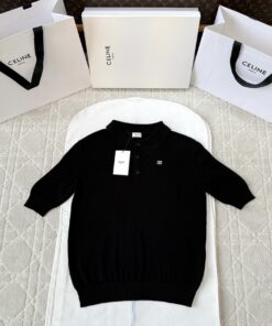 Celine25SS早春新款刺绣polo短