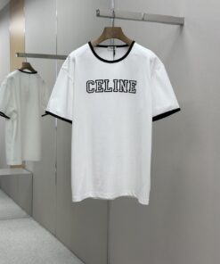 CELINE25SS植绒印花圆领短袖