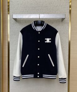 CELINE赛琳真皮字母章仔棒球服外