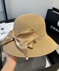 Chanel香奈儿草帽蝴蝶结_5821