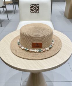 Chanel香奈儿新款平顶草帽细草_5693