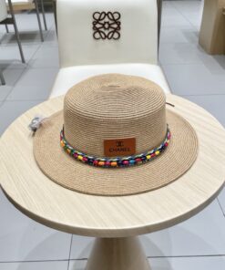 Chanel香奈儿新款平顶草帽细草_5694