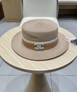 Chanel香奈儿新款平顶草帽细草_5732