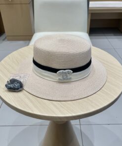 Chanel香奈儿新款平顶草帽细草_5733