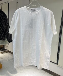 仓库现货cd浮雕提花圆领短袖
