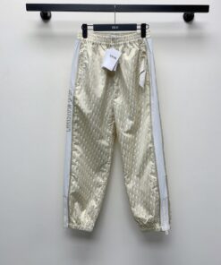 春夏新款松紧腰老花字母长裤SM