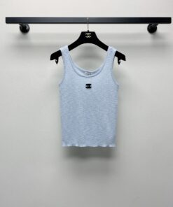 春夏新款圆领logo针织背心SML_11366