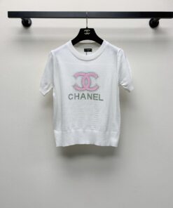 春夏新款圆领logo针织T恤短袖S