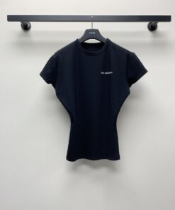 春夏新款圆领字母小飞袖纯棉T_11462