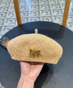 Dior2024新款纯色贝雷帽子女显脸