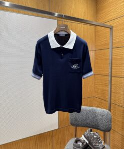 DIOR迪奥刺绣铃兰花翻领针织POLO
