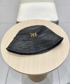 DIOR藤皮编渔夫帽洋气ins遮阳帽_12897