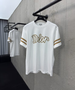 DIOR印花字母袖织带短袖工艺