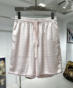 短裤新款Amiri玫瑰贡缎短裤
