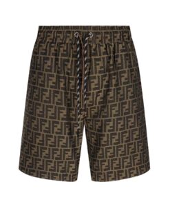 Fendi芬迪 22SS 满印老花短裤