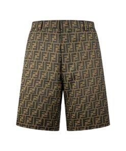 Fendi芬迪老花满印FF短裤面料