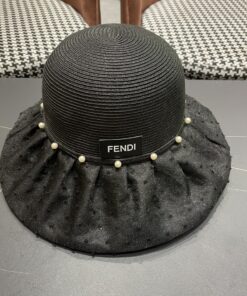 Fendi芬迪夏季新款珍珠帽子女百_13072